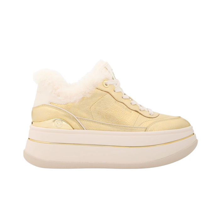 Michael Kors Women Hayes Lace Up Platform Sneaker - Gold