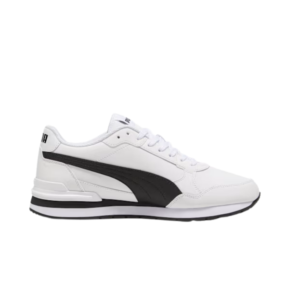 Puma Men ST Runner V4 Leather Sneakers - White Black Cast Iron