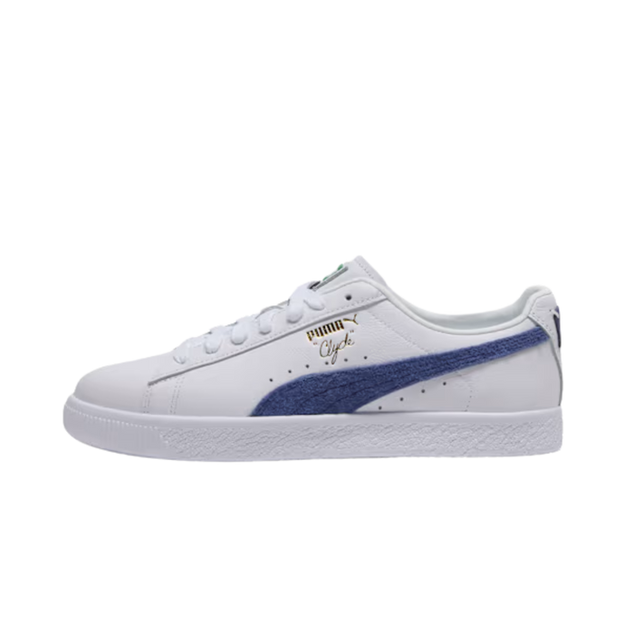 Puma Men Clyde Base Sneakers - White Blue Crystal