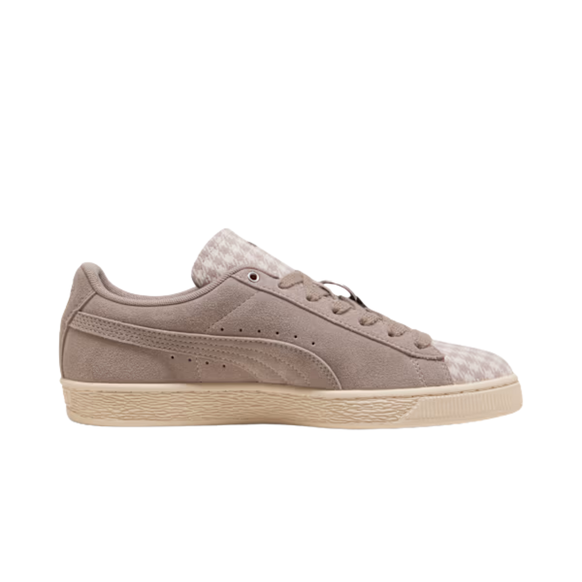 Puma Men Porsche Legacy Suede Classic Pepita Sneakers - Mouse Gray Alpine Snow