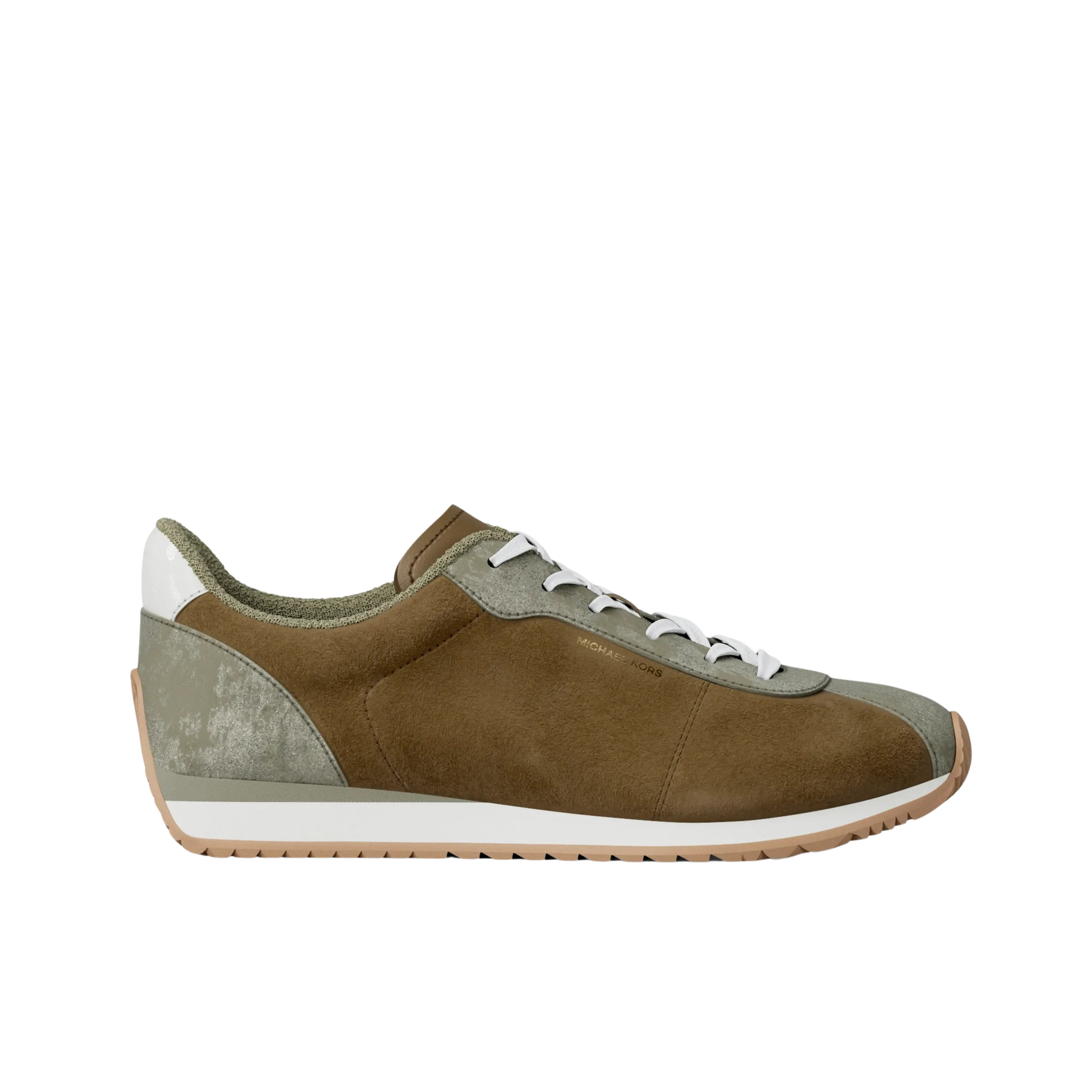 Michael Kors Women Rhodes Color Block Suede Trainer - Loden