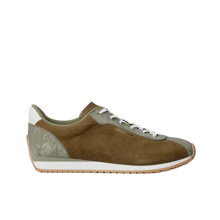 Michael Kors Women Rhodes Color Block Suede Trainer - Loden