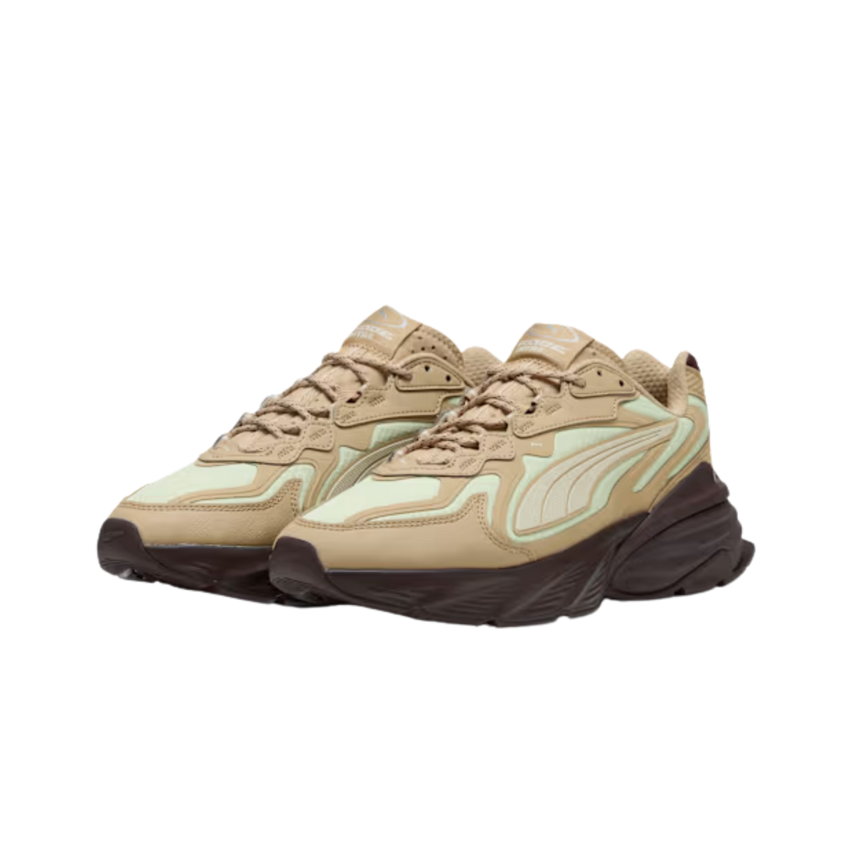 Puma Men Fade Ripstop Sneakers - Sand Dune Apple Spritz Chocolate Brown