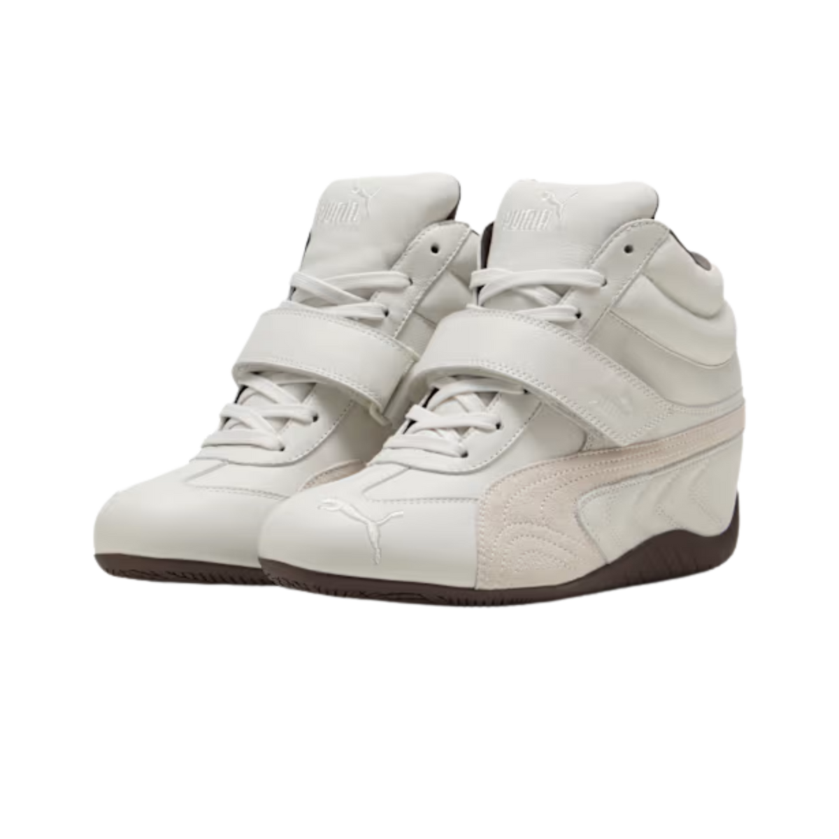 Puma Women Speedcat Wedge Leather Sneakers - Vapor Gray White