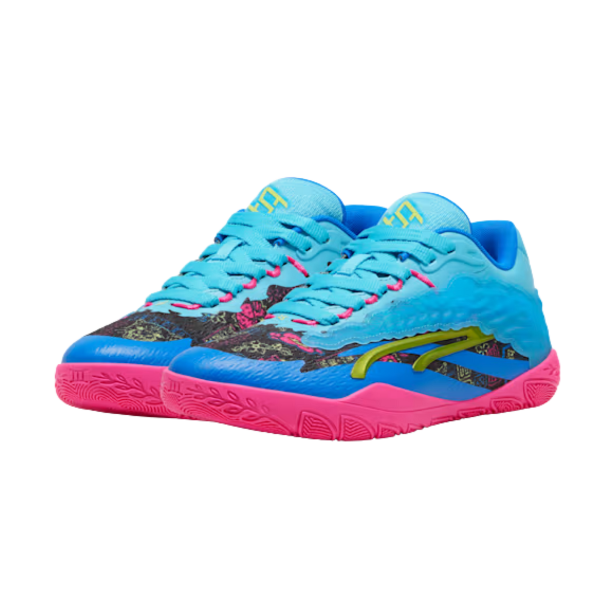 Puma Women Stewie 3 Tokyo Nights Basketball Shoes - Bright Aqua Fluro Pink Pes