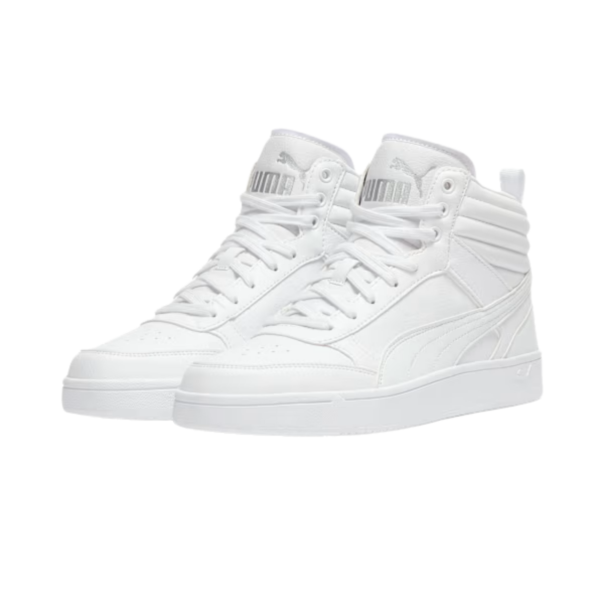Puma Men Dribble Mid Top Sneakers - White Silver