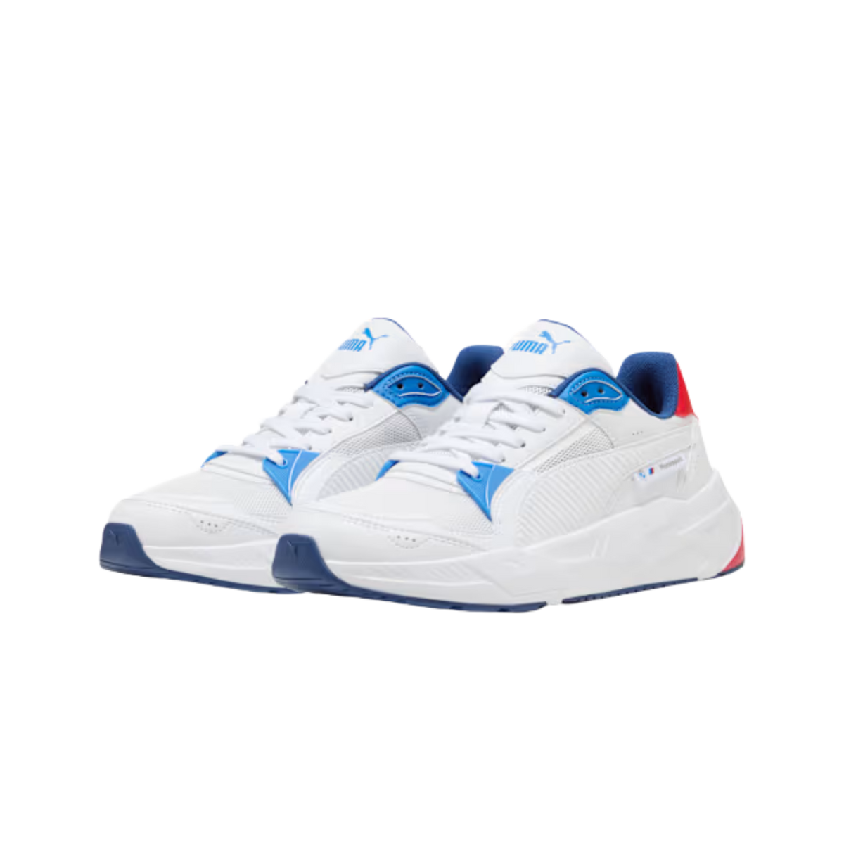 Puma Men BMW M Motorsport Trinity 2 Sneakers - White Cool Cobalt Pop Red