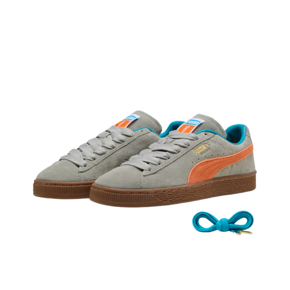 Puma Men X Carrots Suede Sneakers - Smokey Gray Rickie Orange
