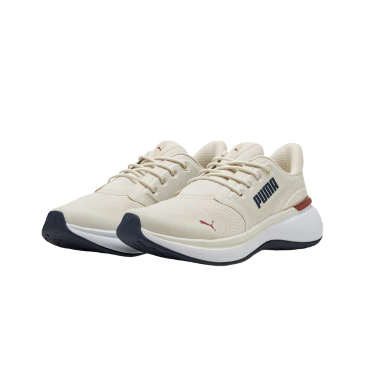 Puma Men Softride Exo Shift Sneakers - Alpine Snow Navy Bordeaux Red