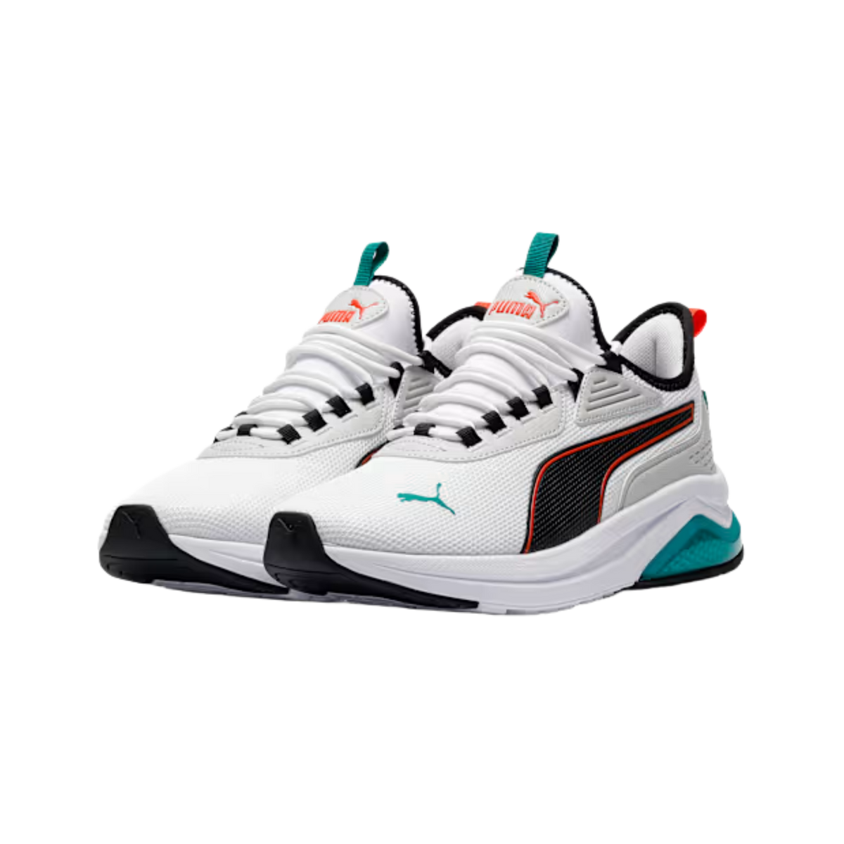 Puma Men Amplifier Sneakers - White Black Fierce Red