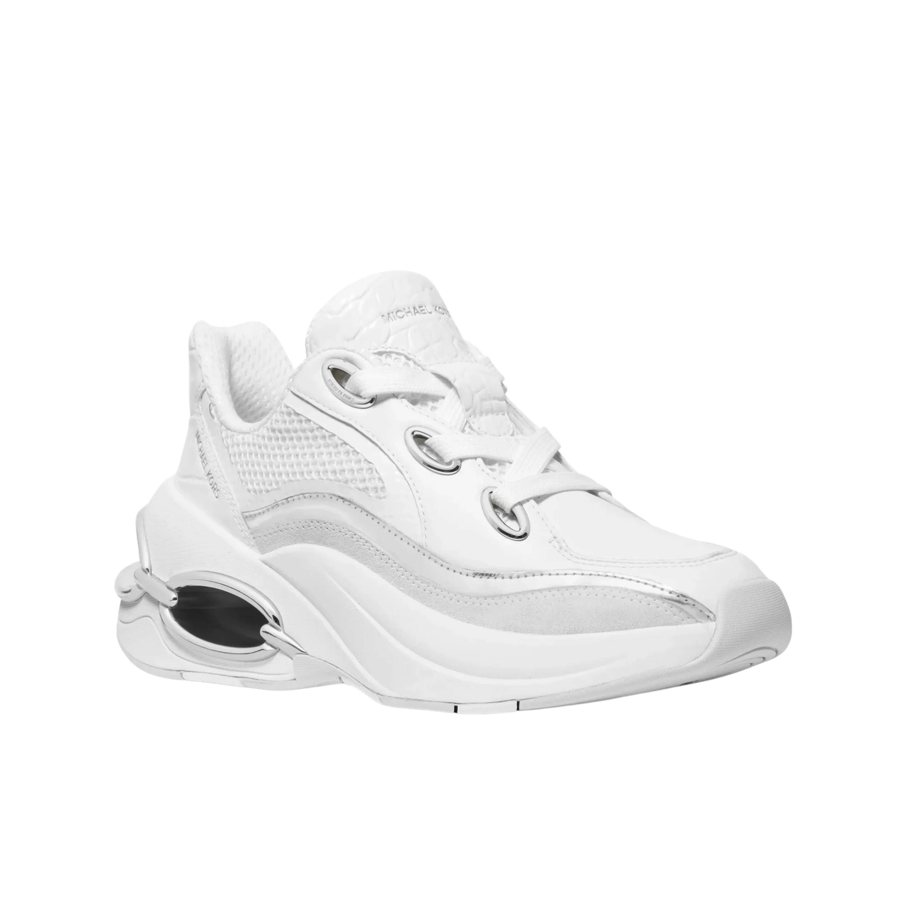 Michael Kors Women Toni Trainer Sneaker - Optic White Silver