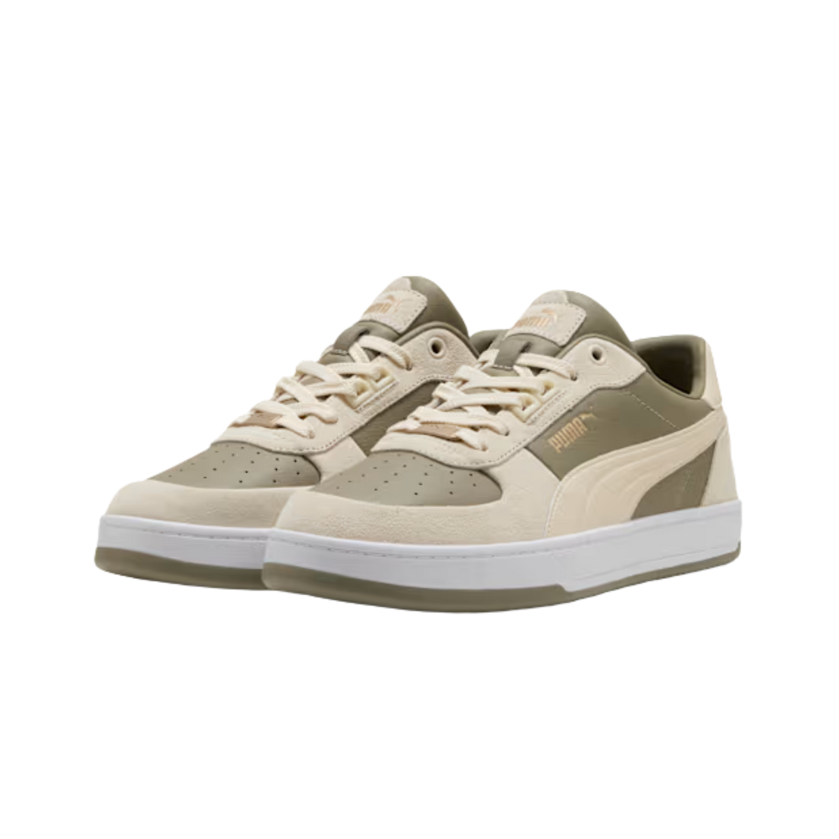 Puma Men Caven 2.0 Lux Suede Sneakers - Velvet Moss Alpine Snow