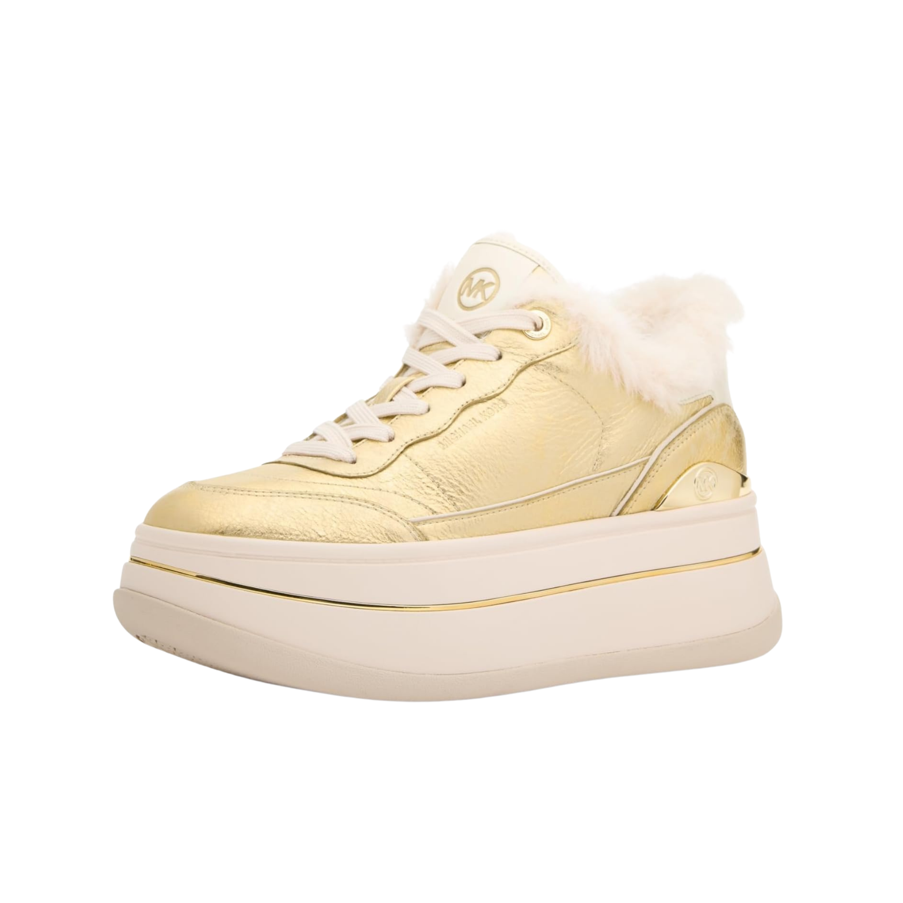 Michael Kors Women Hayes Lace Up Platform Sneaker - Gold