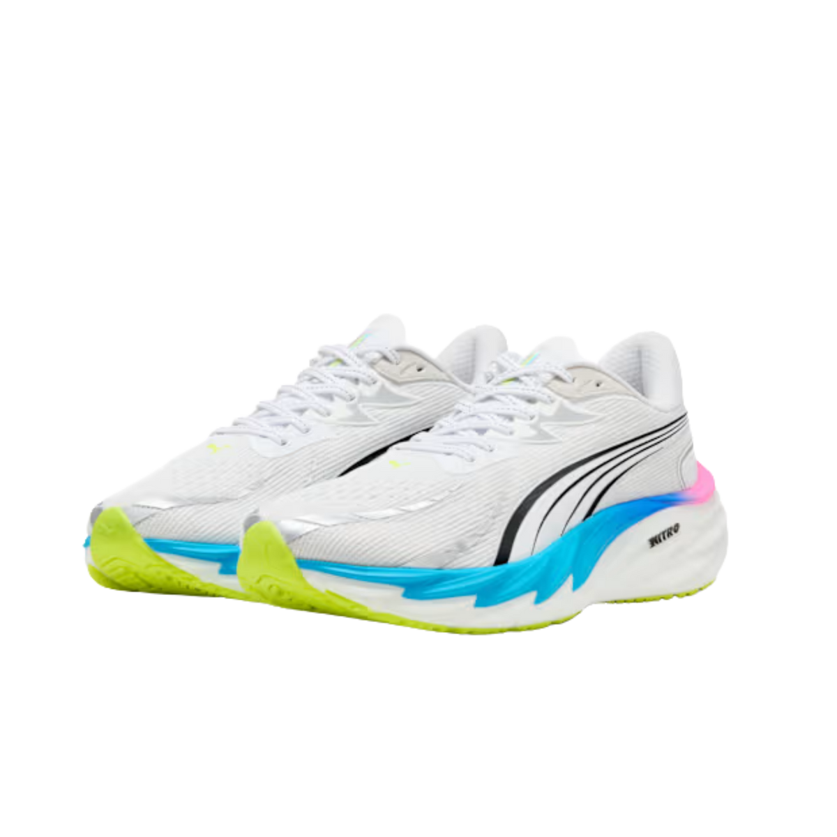 Puma Men Velocity Nitro™ 4 - White Ultra Blue Poison Pink