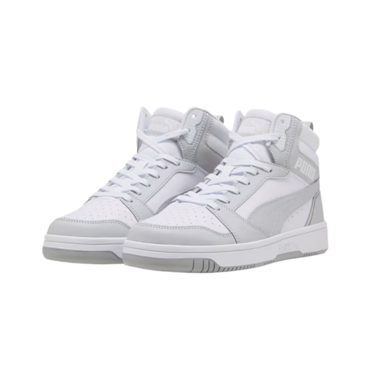 Puma Men Rebound V6 Sneakers - White Ash Gray