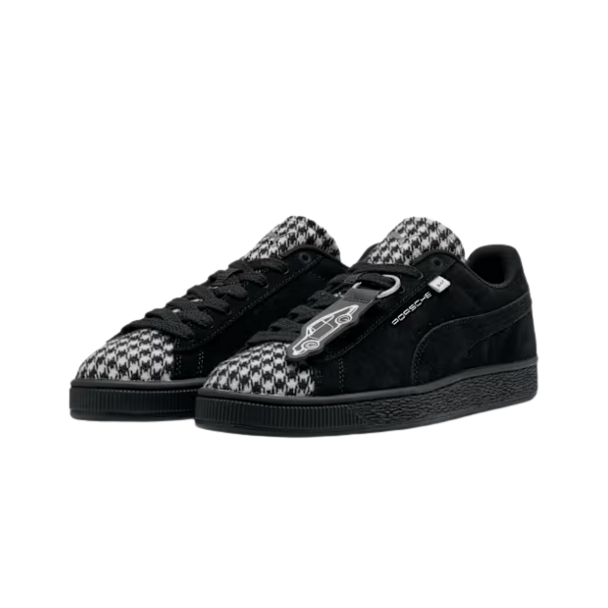 Puma Men Porsche Legacy Suede Classic Pepita Sneakers - Black White