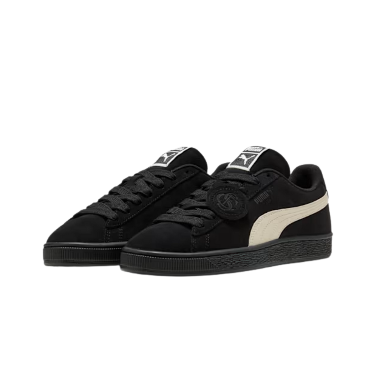 Puma Men Suede Charles F Stead Sneakers - Black Alpine Snow