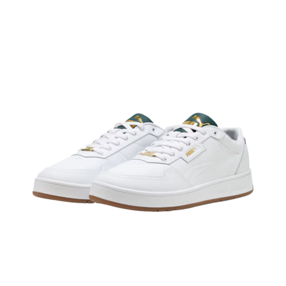 Puma Men Court Classic Lux Sneakers - White Green Terrain