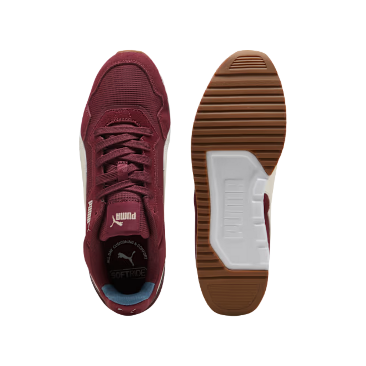 Puma Men Softride ST Miler Sneakers - Ruby Shimmer Vapor Gray