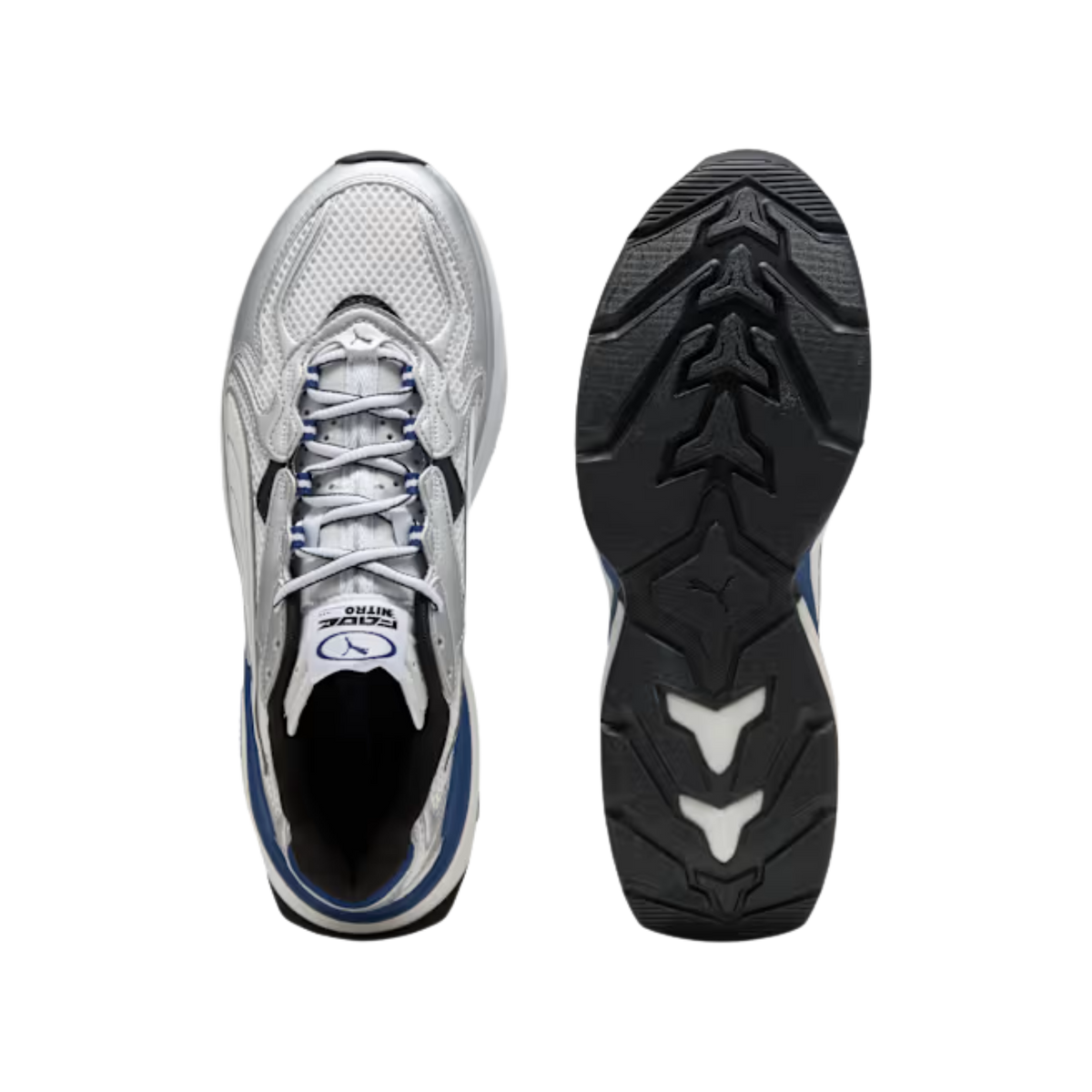 Puma Men Fade Sneakers - Silver White Blue Jewel