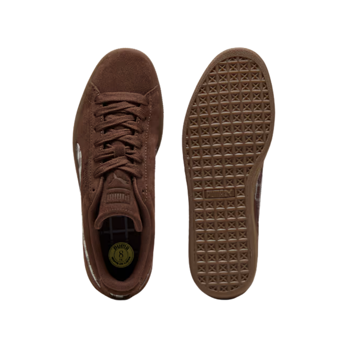 Puma Men Suede Patch Sneakers - Chestnut Brown