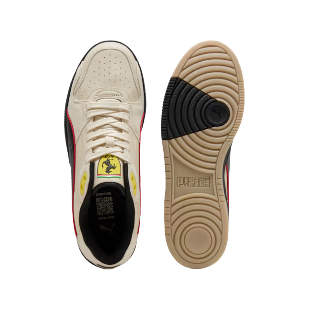 Puma Men Scuderia Ferrari Rebound Break Sneakers - Alpine Snow Black