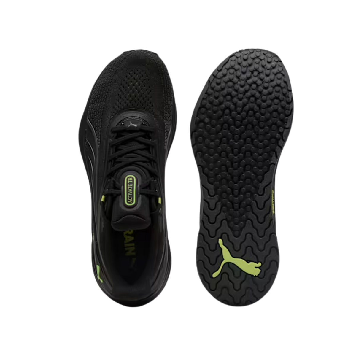 Puma Men Activate Nitro™ Training Shoes - Black Sunny Lime Cool Dark Gray