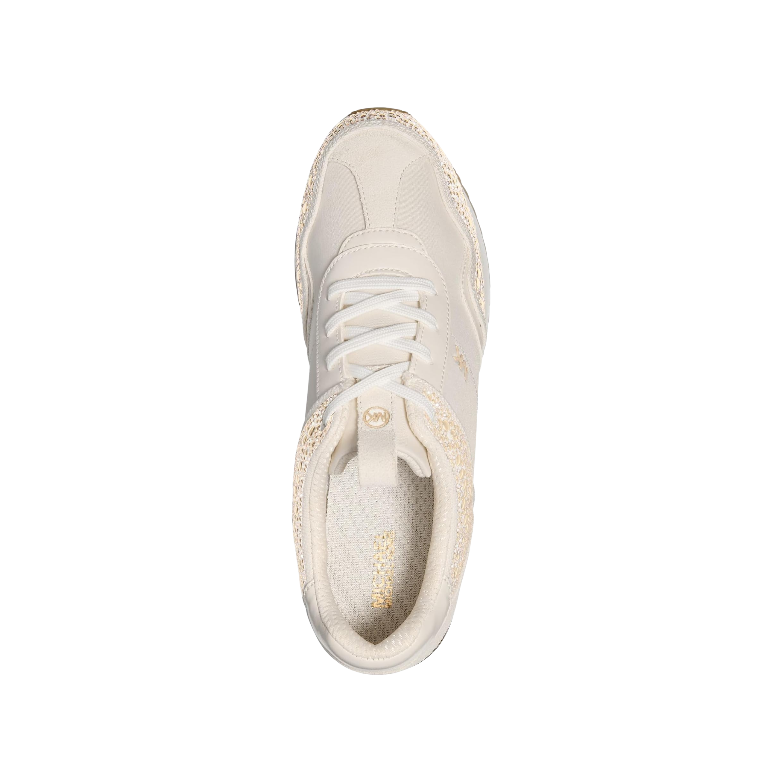Michael Kors Women Raina Studs And Stones Trainer Sneakers - Cream
