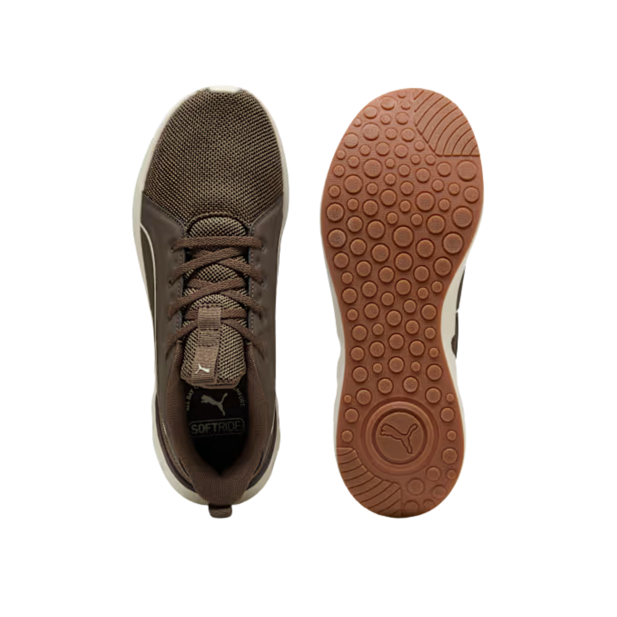 Puma Men Softride Carson Lace Up Sneakers - Chocolate Alpine Snow Gum