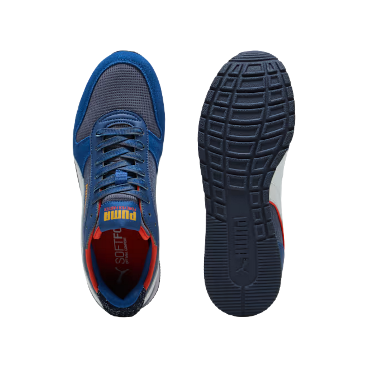 Puma Men ST Miler Retro Sneakers - Navy White Clyde Royal Fierce Red