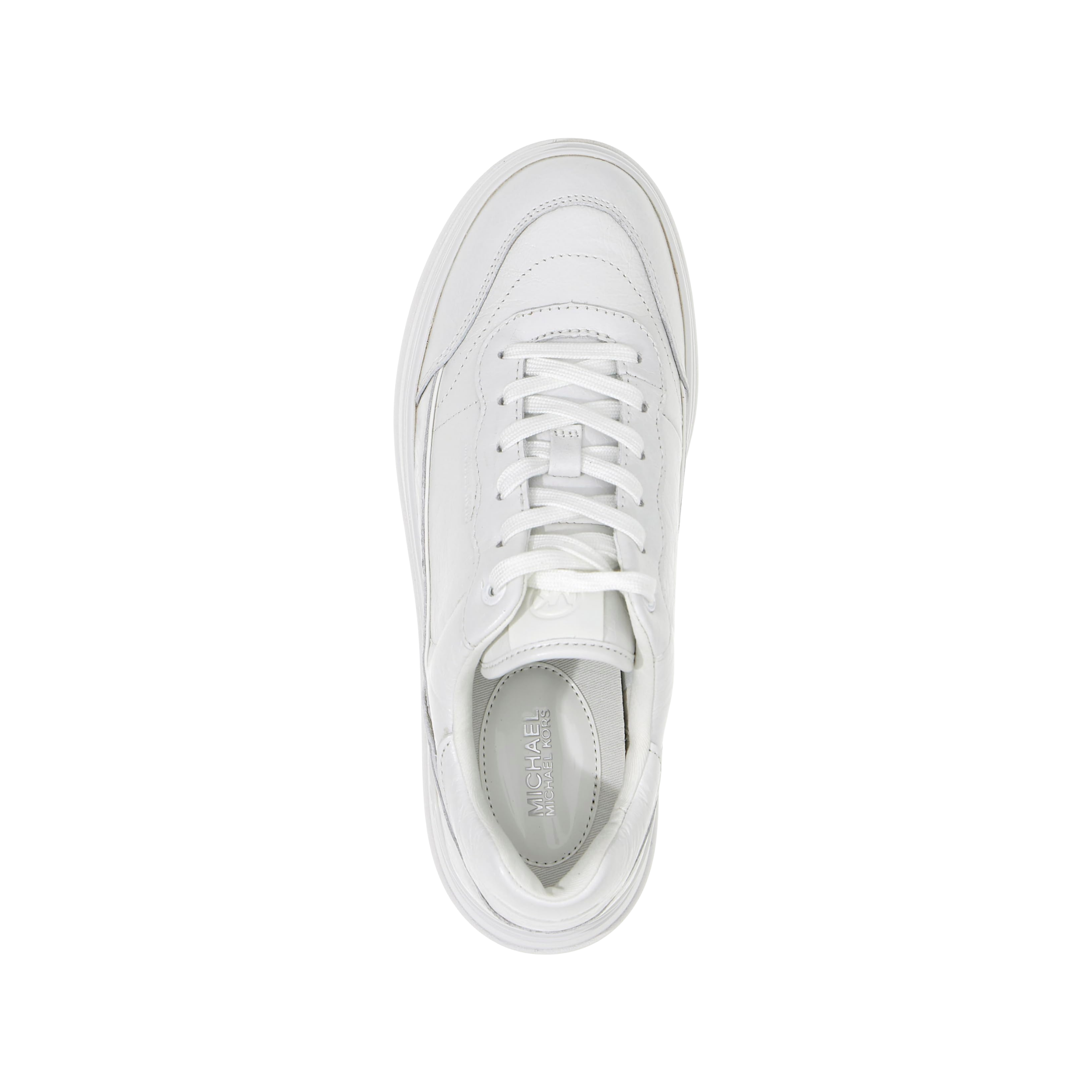 Michael Kors Women Hayes Lace Up Platform Sneaker - Optic White Crush Leather