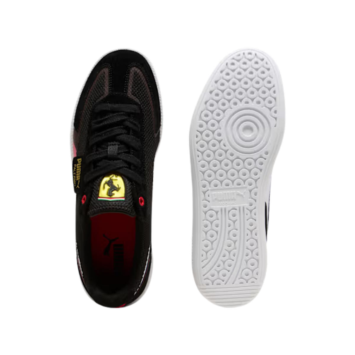Puma Men Scuderia Ferrari Palermo Sneakers - Black White Rosso Corsa