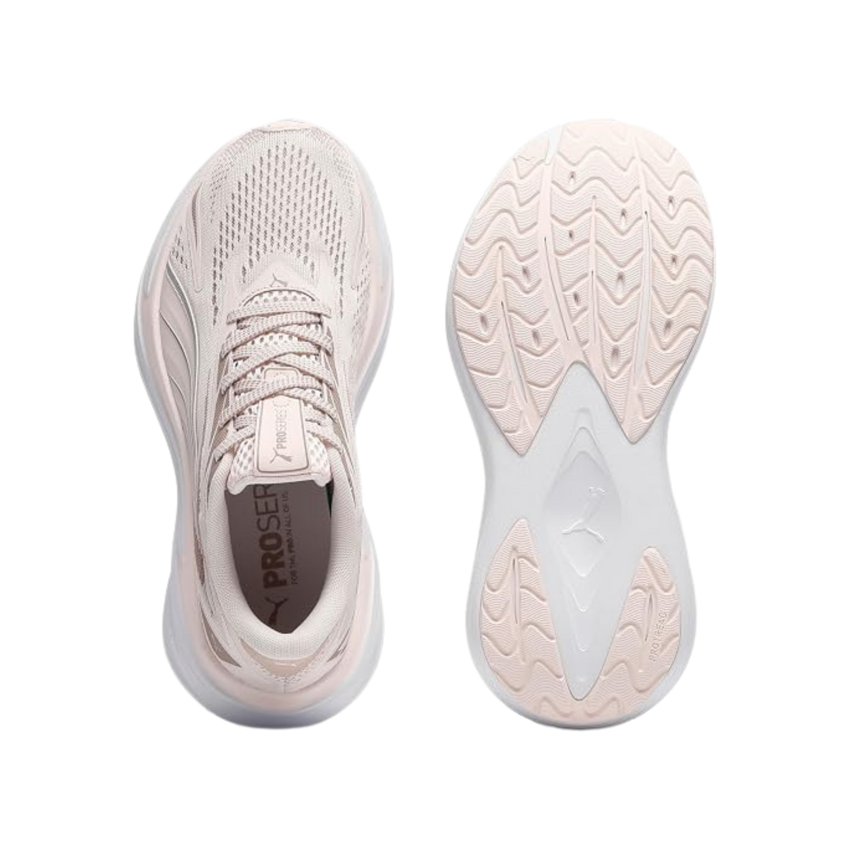 Puma Women Maxima Pro Running Shoes - Jasmine Flower Rose Latte Silver