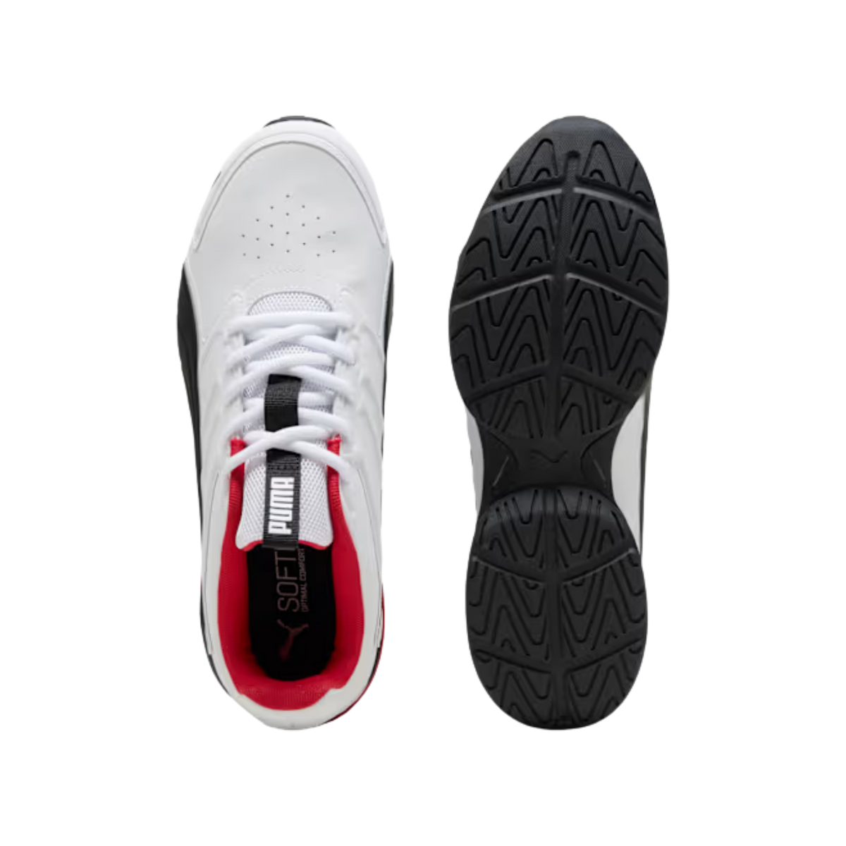 Puma Men Electro SL Sneakers - White Black For All Time Red