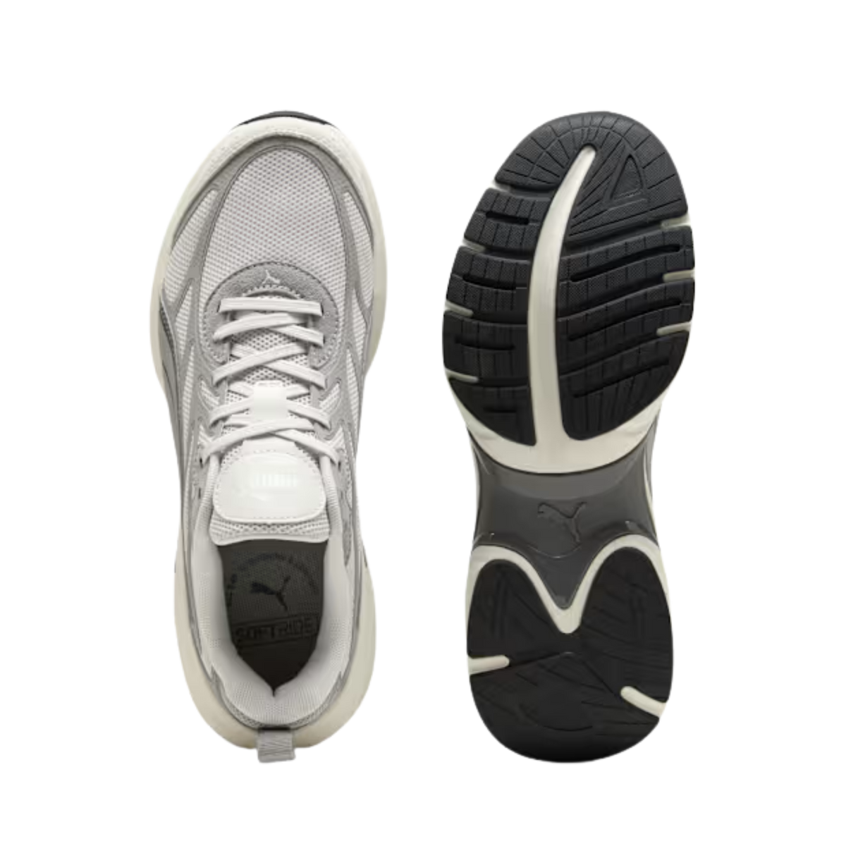 Puma Women Softride Escalate Sneakers - Feather Gray Gray Echo Aged Silver Warm White