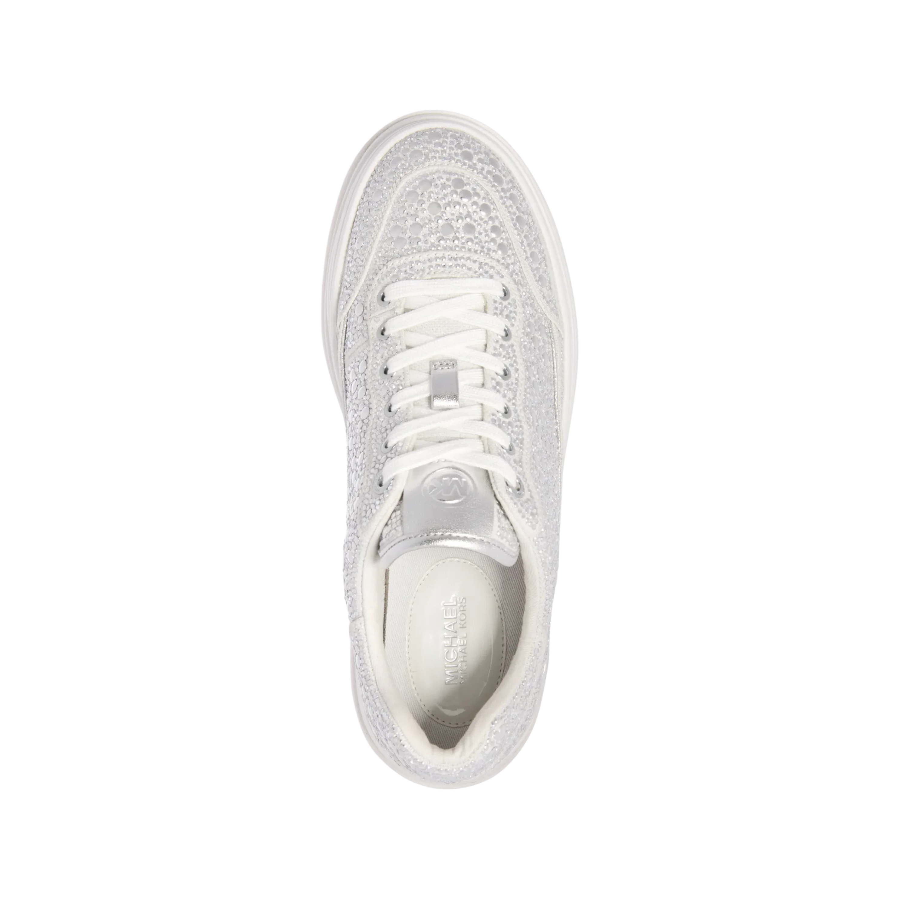 Michael Kors Women Hayes Studded Linen Blend Platform Sneaker - Light Slate