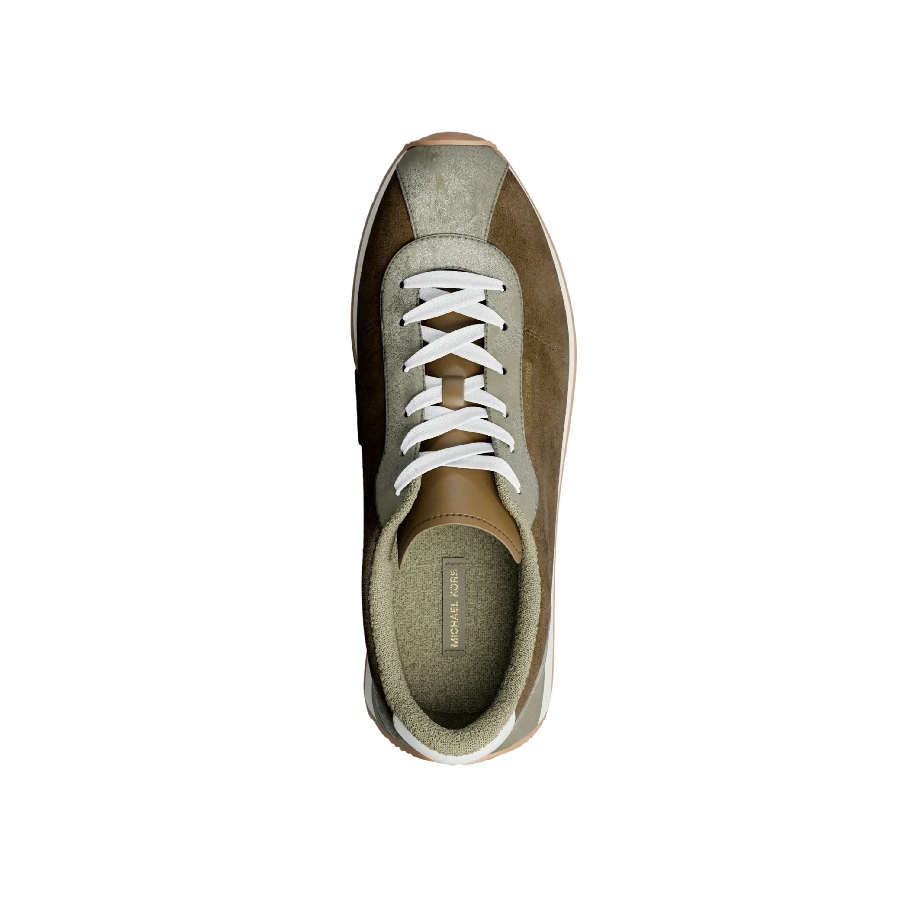 Michael Kors Women Rhodes Color Block Suede Trainer - Loden