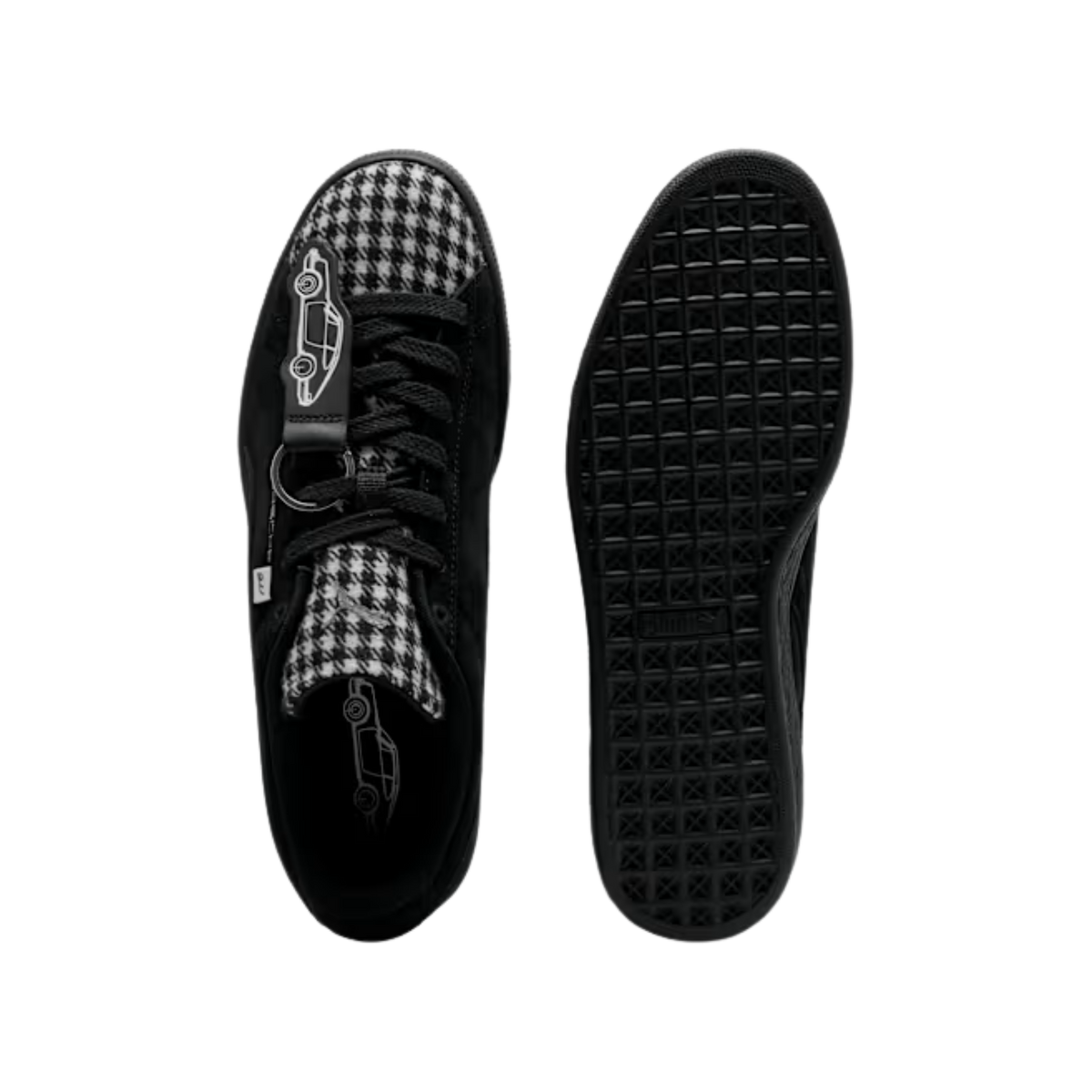 Puma Men Porsche Legacy Suede Classic Pepita Sneakers - Black White