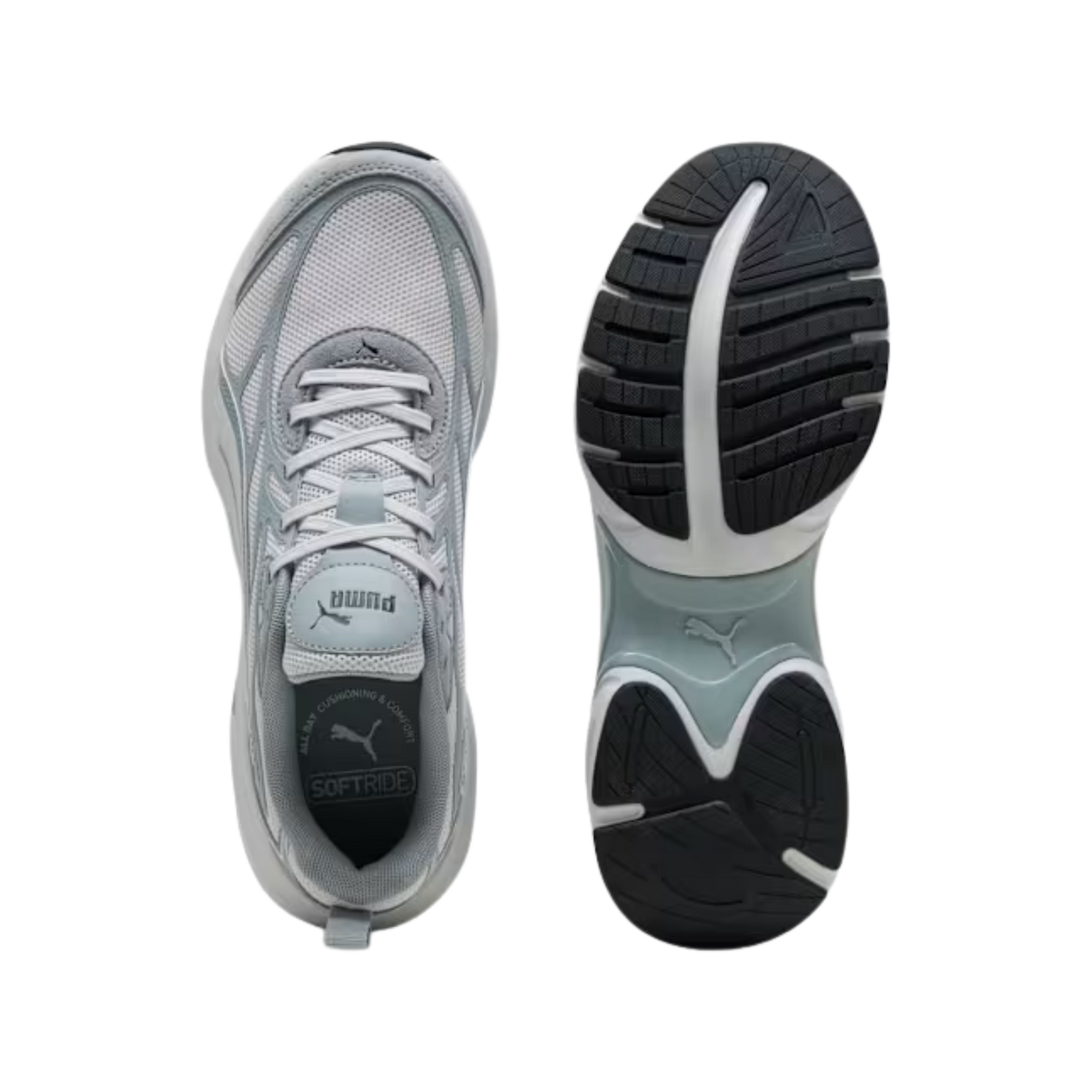 Puma Men Softride Escalate Sneakers - Feather Gray Cool Mid Gray Black