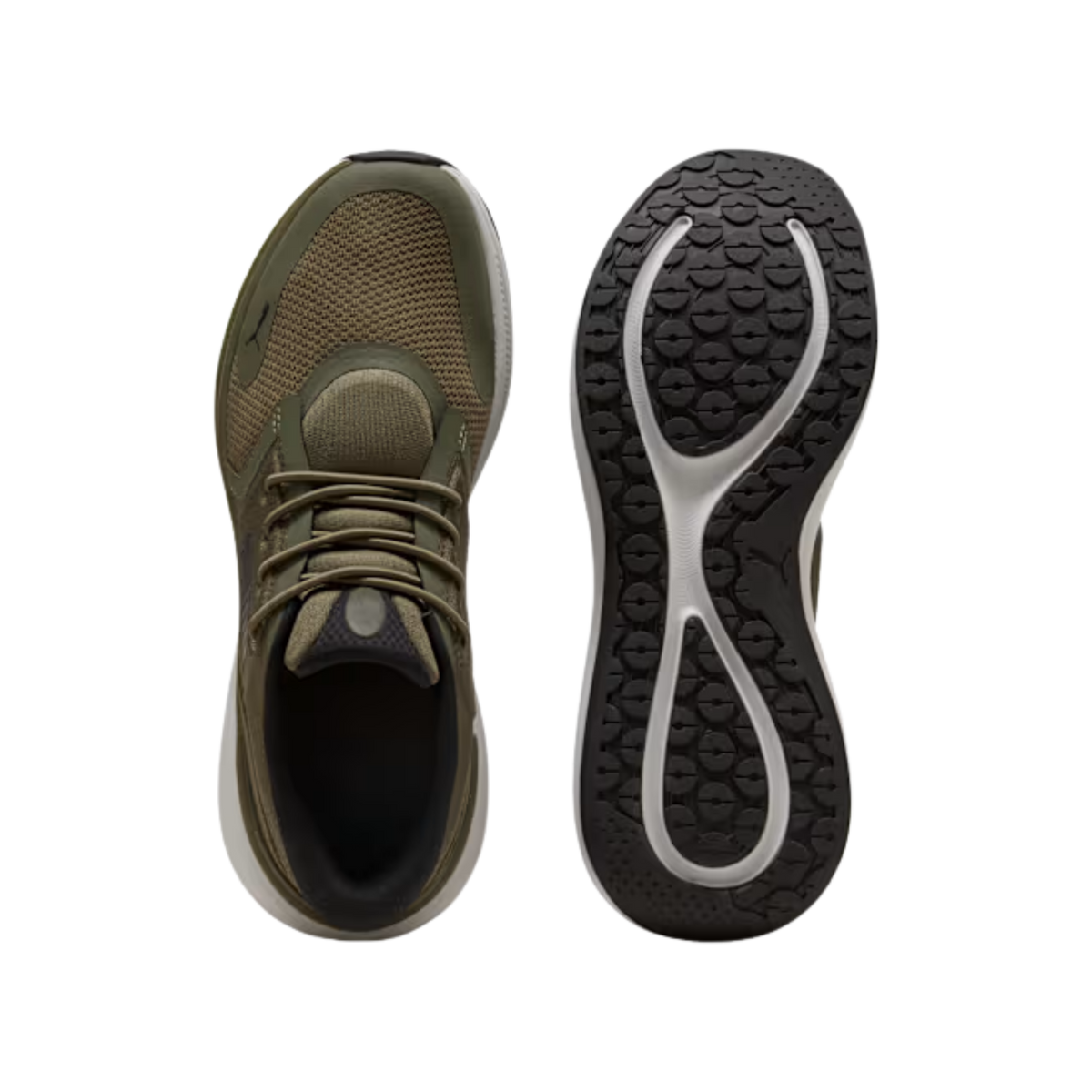 Puma Men Softride Exo Shift Sneakers - Loden Green Black Feather Gray