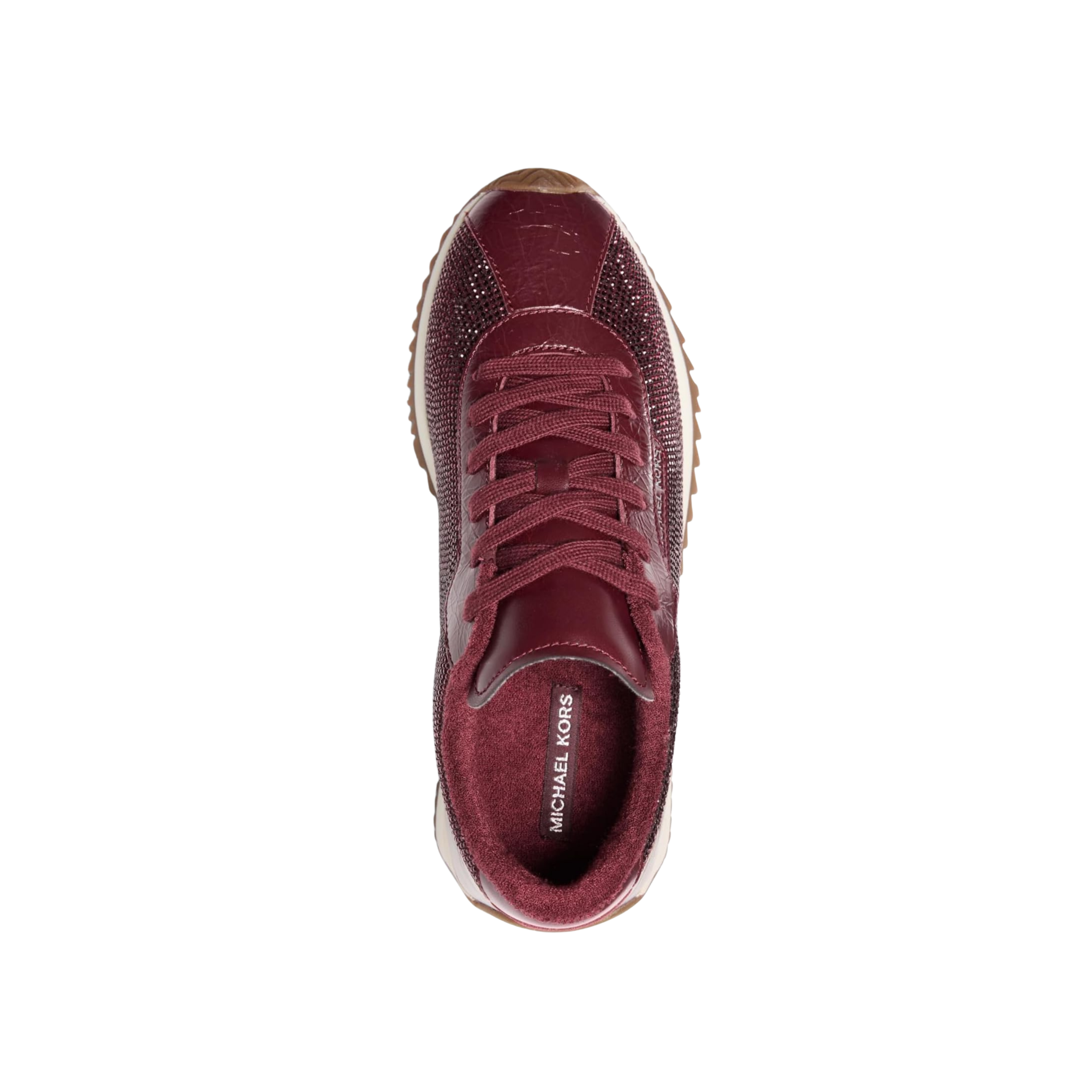 Michael Kors Women Rhodes Leather Trainer - Oxblood