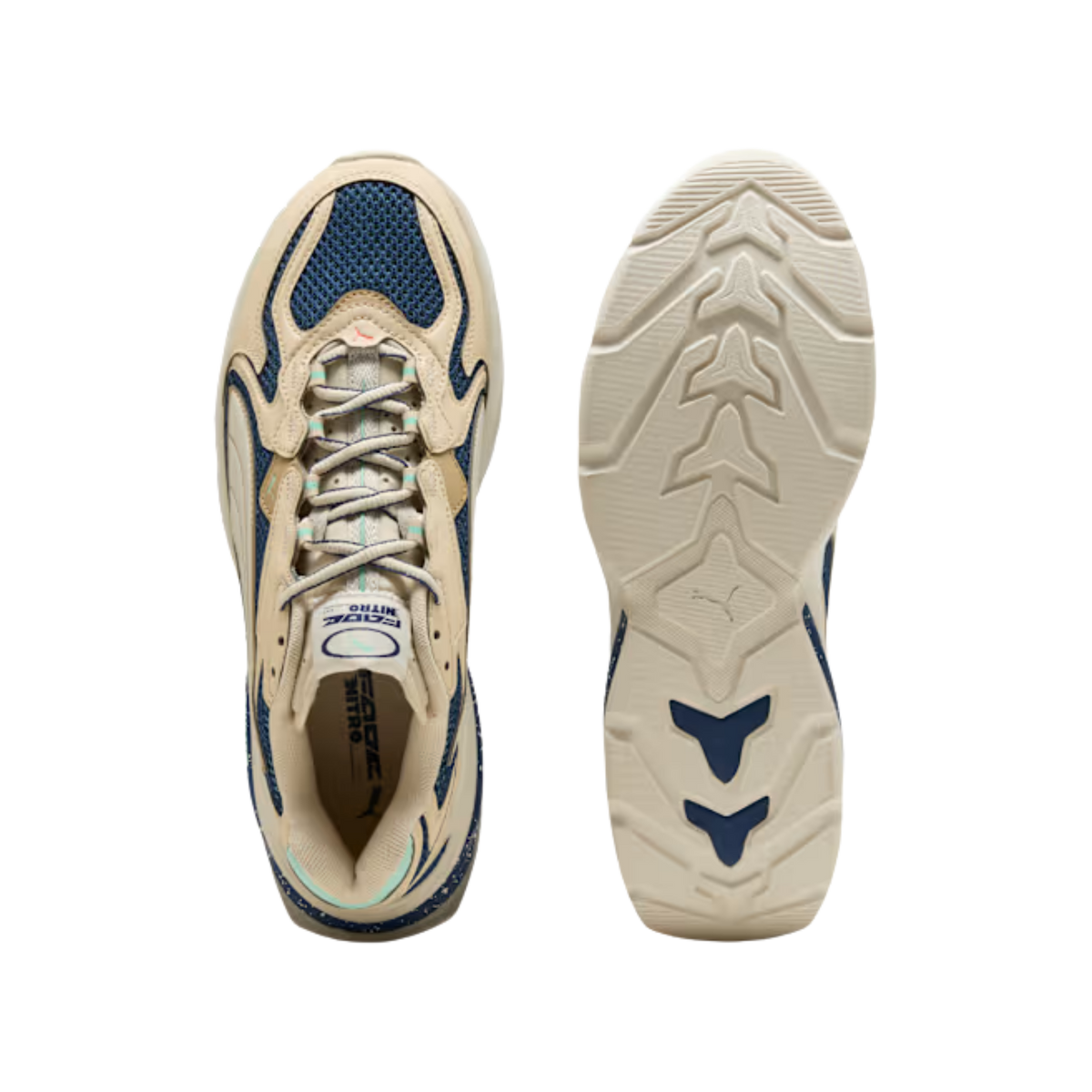 Puma Men Fade Sneakers - Canvas Blue Jewel Alpine Snow