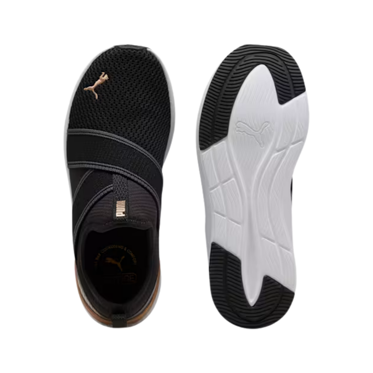 Puma Women Softride Harli Sneakers - Black White Gold
