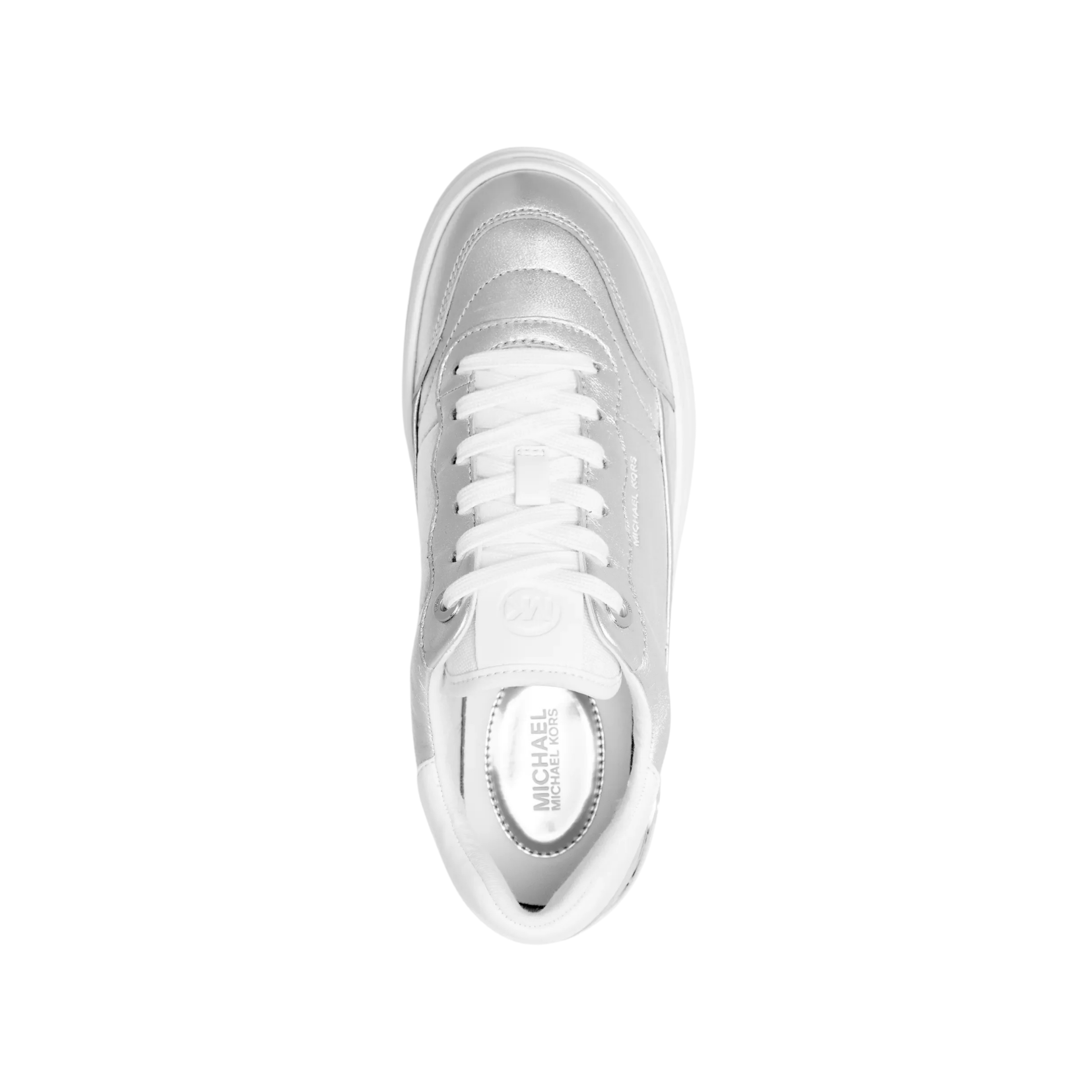 Michael Kors Women Hayes Lace Up Platform Sneaker - Silver
