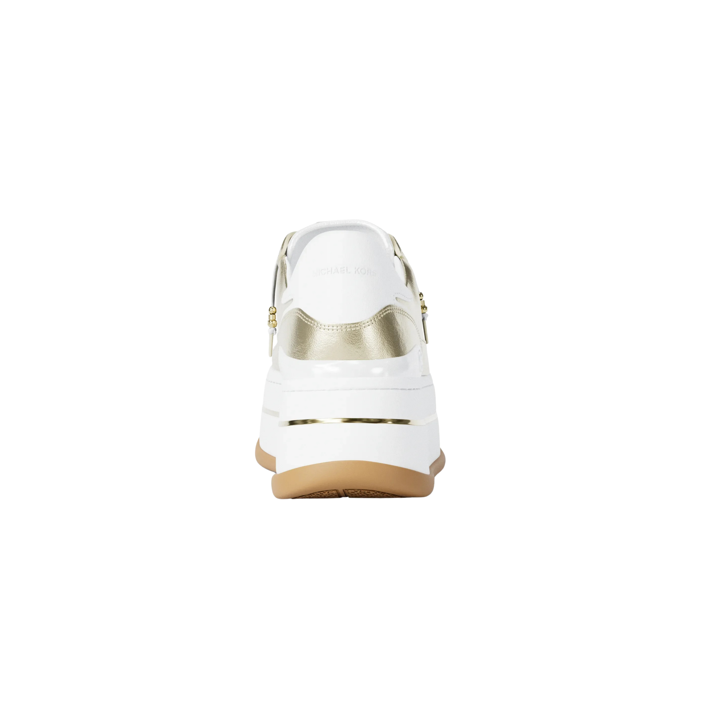 Michael Kors Women Hayes Embellished Leather Platform Sneaker - Pale Gold