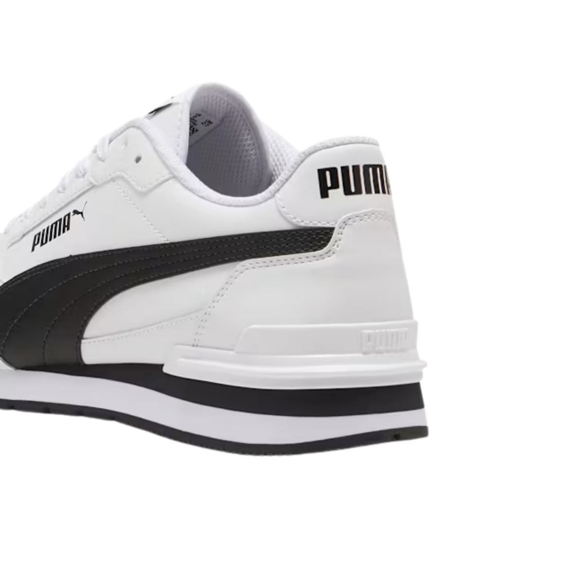 Puma Men ST Runner V4 Leather Sneakers - White Black Cast Iron