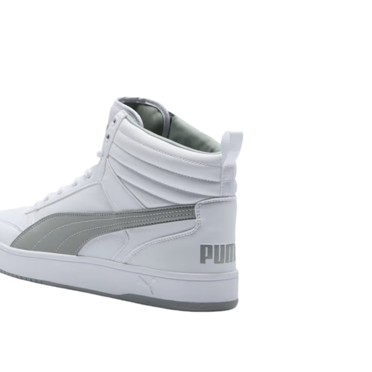 Puma Men Dribble Mid Top Sneakers - White Smokey Gray