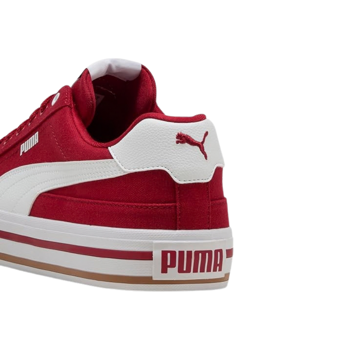 Puma Men Court Classic Vulcanized Formstrip Sneakers - Dark Crimson White