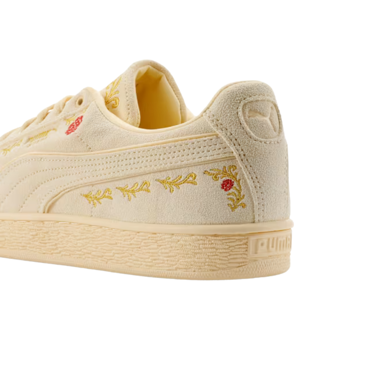 Puma Men Suede Hasta La Muerte Sneakers - Buttercream Dazzling Yellow Red Flash