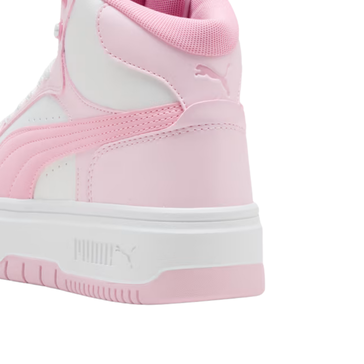 Puma Women Rebound Femme Mid Top Sneakers - Pearl Pink Pink Shimmer White